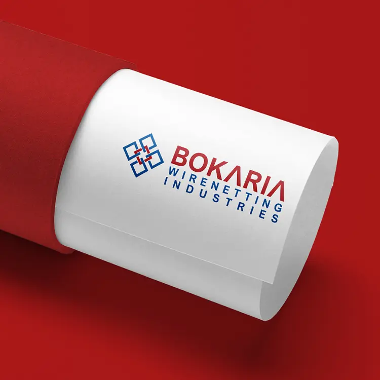 Bokaria Wirenetting Branding Logo Paper Mock