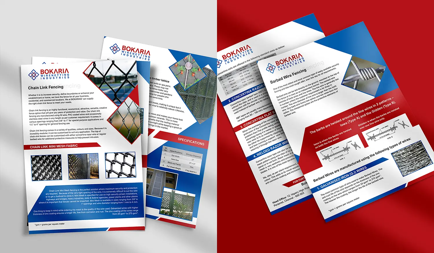 Bokaria Wirenetting Brochure Design 1