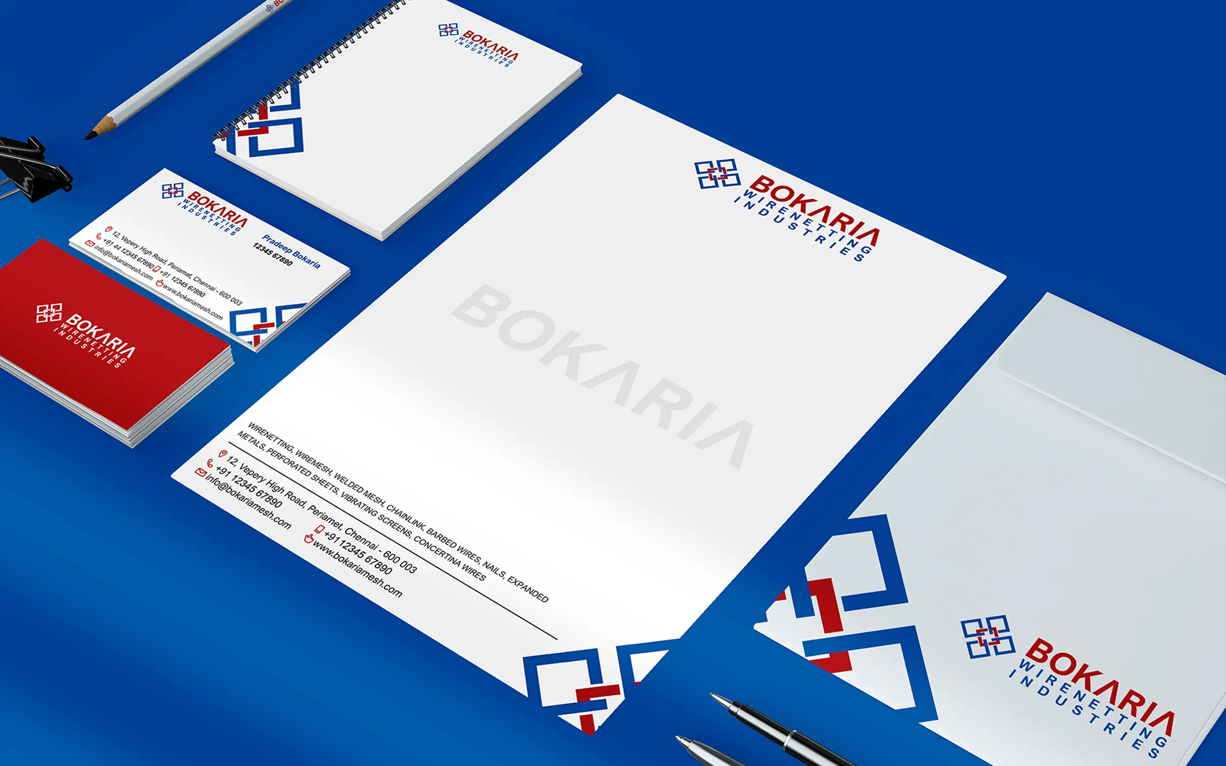 Bokaria Wirenetting Corporate Identity Design