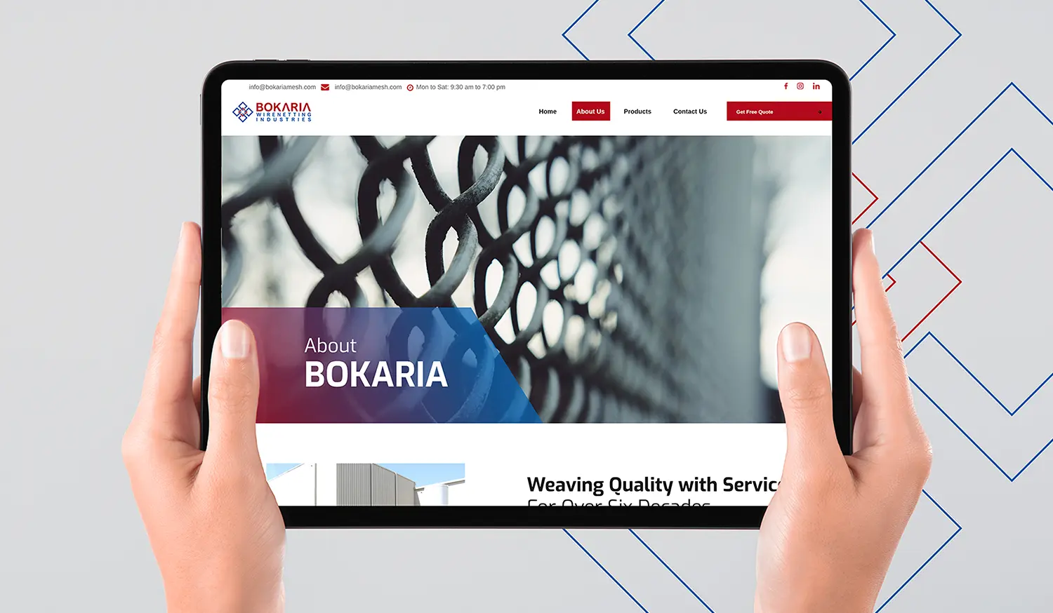 Bokaria Wirenetting Website Design
