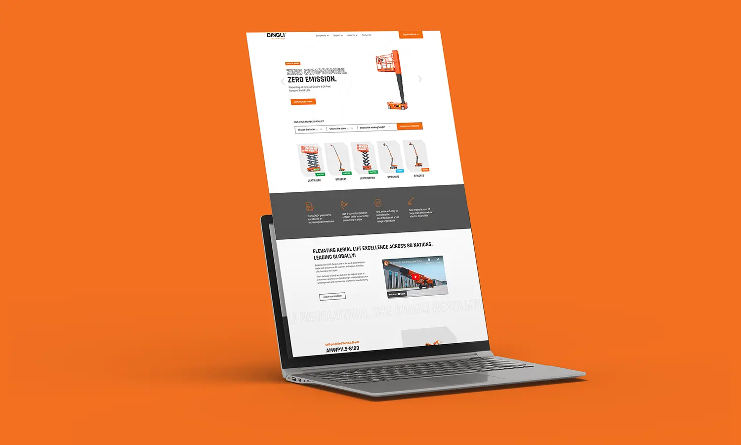 Dingli eCommerce Website Design Laptop View Single