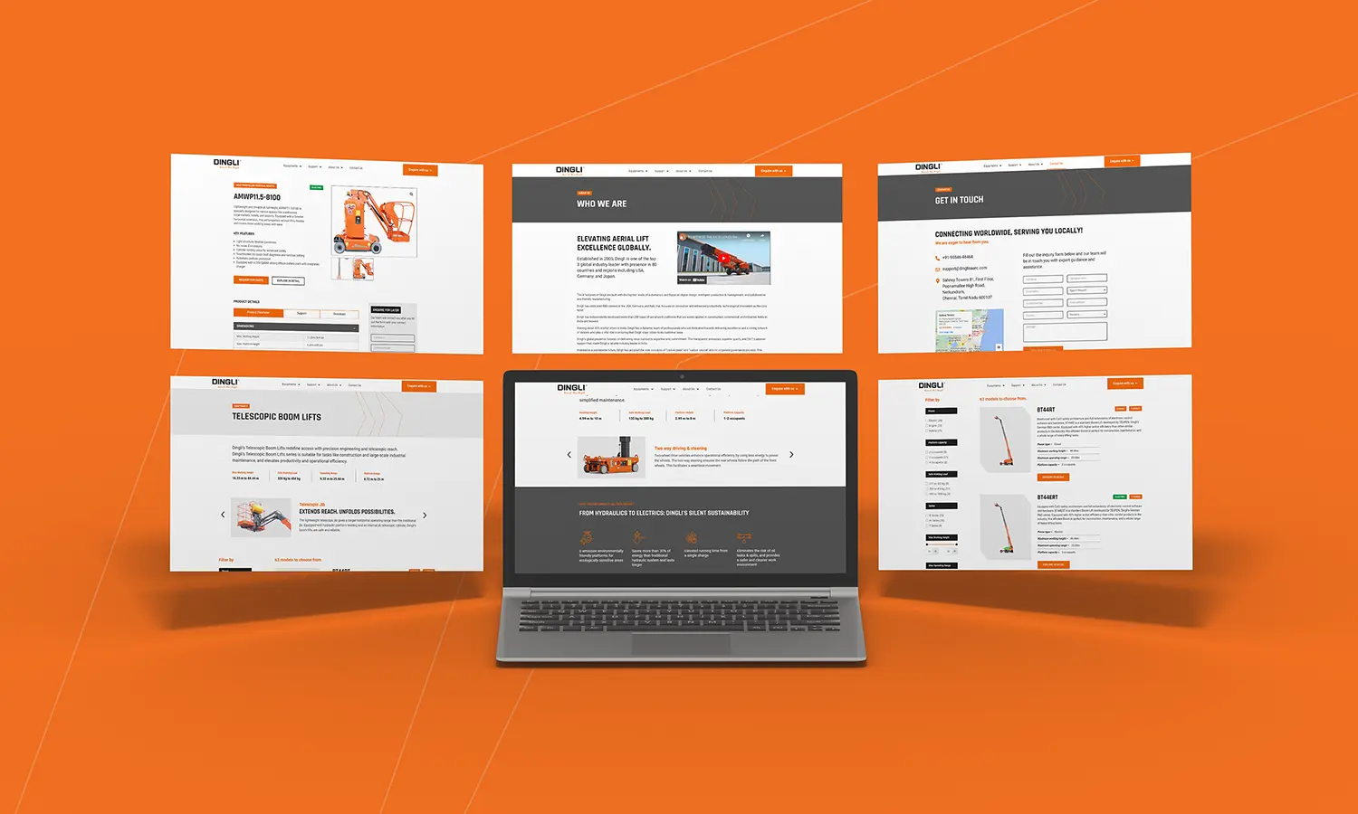 Dingli eCommerce Website Design Laptop View